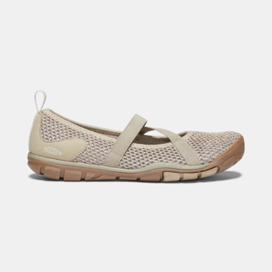 Beige Women's Keen Hush Knit Mary Jane Shoes | 07392VUNM