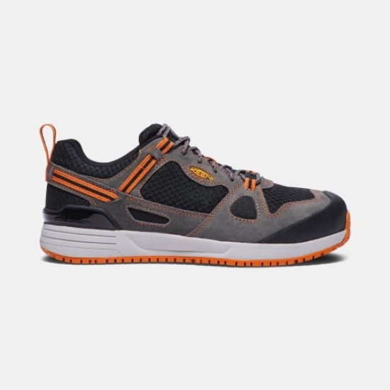 Black Grey Orange Men's Keen Springfield Aluminum Toe Work Shoes | 60239CGFM