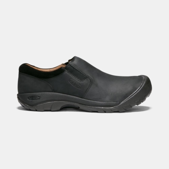 Black Men's Keen Austin Casual Waterproof Slip On Shoes | 97128NPYD