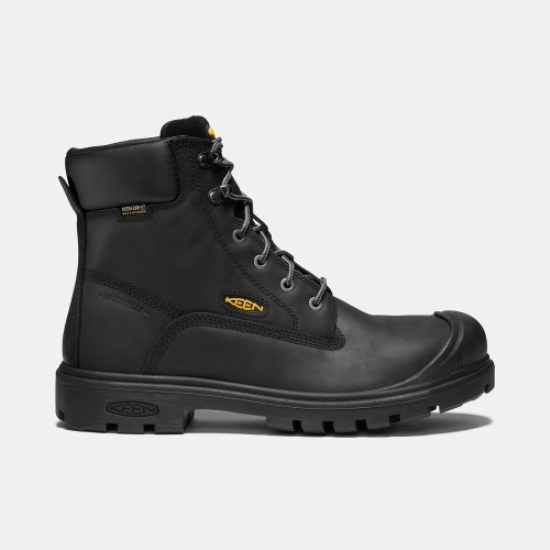 Black Men's Keen Baltimore 6 Waterproof Steel Toe Work Boots | 79236QEBT