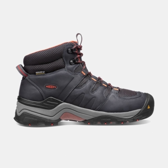 Black Men's Keen Gypsum II Waterproof Mid Hiking Boots | 68302KPBQ