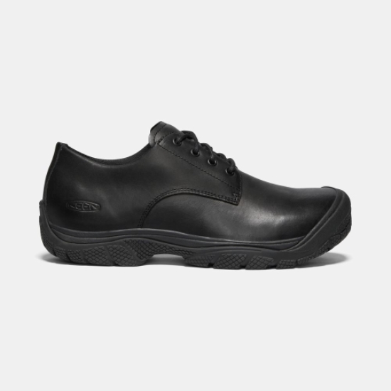 Black Men's Keen Kanteen Oxford Soft Toe Work Shoes | 42986TIXA