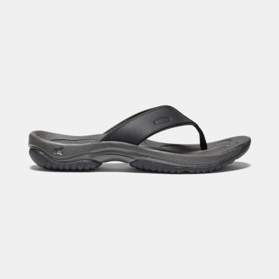 Black Men's Keen Kona Flip Premium Flip-Flops | 01692TJEH