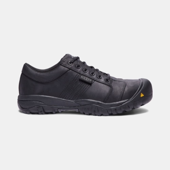 Black Men's Keen La Conner Esd Aluminum Toe Work Shoes | 75091FOGS