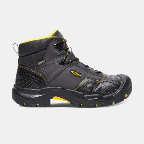 Black Men's Keen Logandale Waterproof Steel Toe Work Boots | 73516LNEF