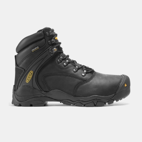 Black Men's Keen Louisville 6 Steel Toe Work Boots | 26408MOJG