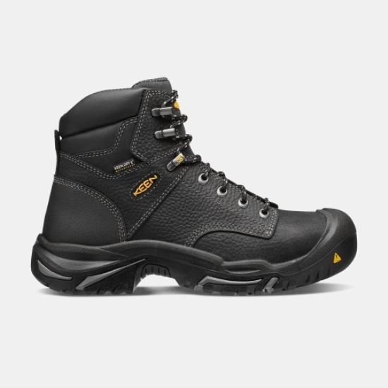 Black Men's Keen Mt Vernon 6 Steel Toe Work Boots | 01986JKGR