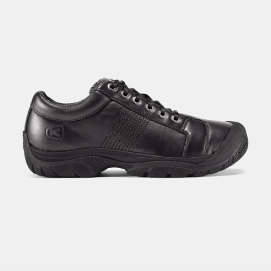 Black Men's Keen Ptc Oxford Work Shoes | 39120EXFT