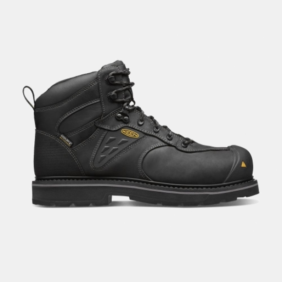 Black Men's Keen Tacoma Waterproof Composite Toe Work Boots | 36752GSDV