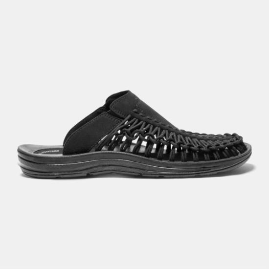 Black Men's Keen Uneek Uneek Sandals | 21690JFED