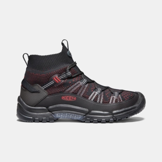 Black Red Men's Keen Axis Evo Mid Hiking Boots | 58209PCDH