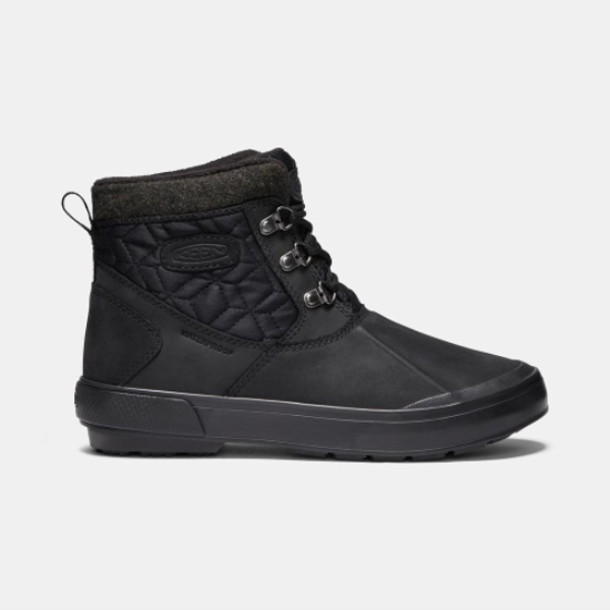 Black Women's Keen Elsa II Waterproof Quilted Ankle Boots | 15704KZNB