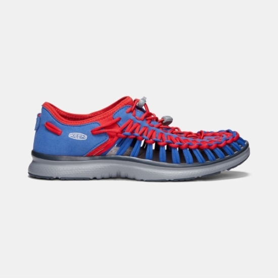 Blue Red Men's Keen Uneek O2 Uneek Sandals | 30219MXYZ