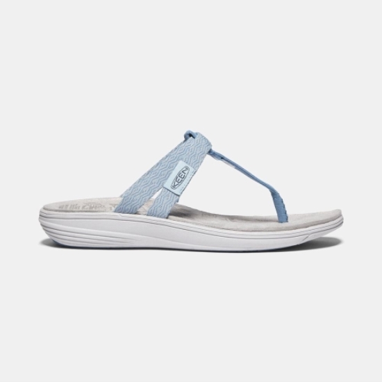 Blue Women's Keen Damaya Flip-Flops | 13480FORV