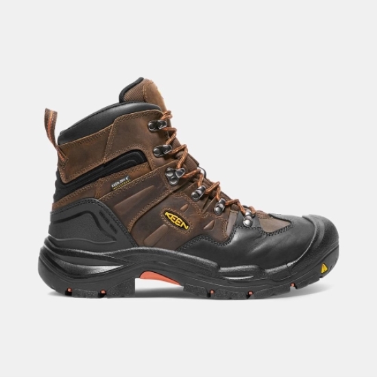 Brown Black Men's Keen Coburg 6 Waterproof Steel Toe Work Boots | 23189VEXS