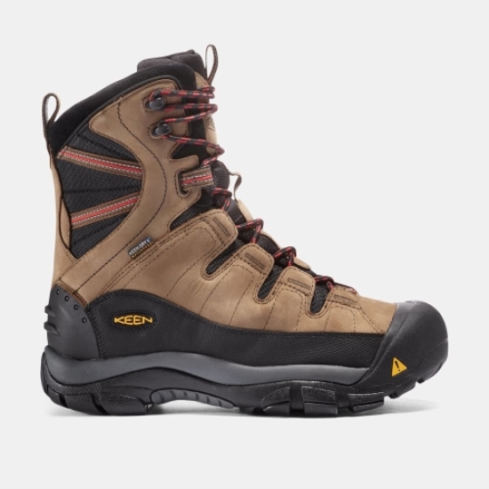 Brown Black Men's Keen Summit County Waterproof Winter Boots | 34291IPLA