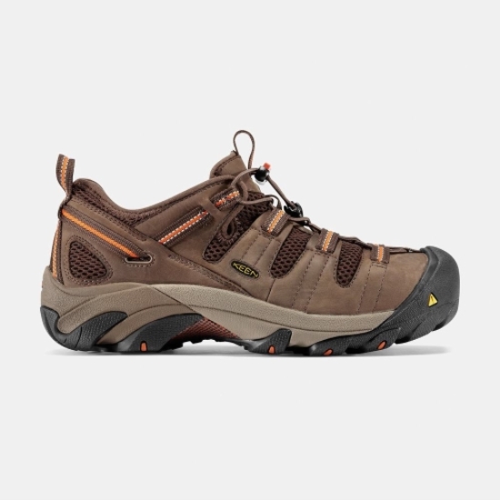 Brown Men's Keen Atlanta Cool Steel Toe Work Shoes | 48253KJIV