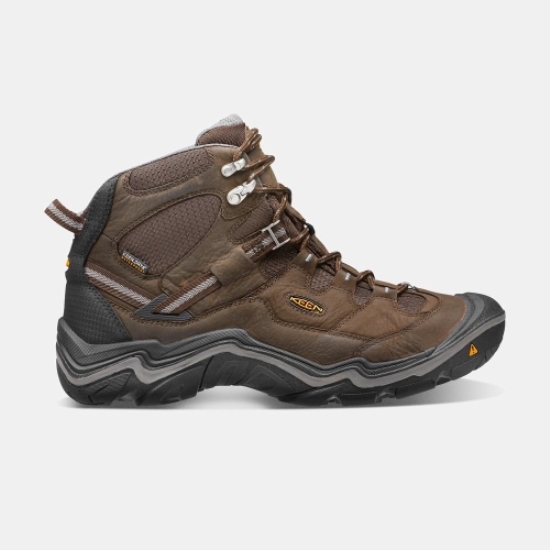 Brown Men's Keen Durand Waterproof Mid Hiking Boots | 09346ACZT