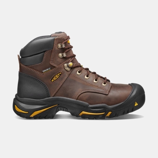 Brown Men's Keen Mt Vernon 6 Steel Toe Work Boots | 48029VJDW