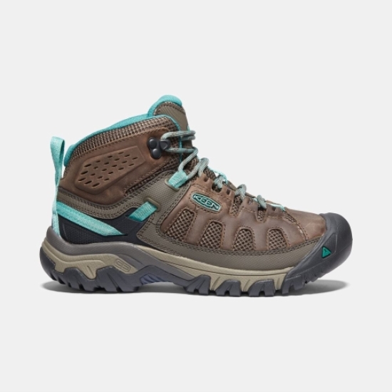 Brown Turquoise Women's Keen Targhee Vent Mid Hiking Boots | 19356PVMR