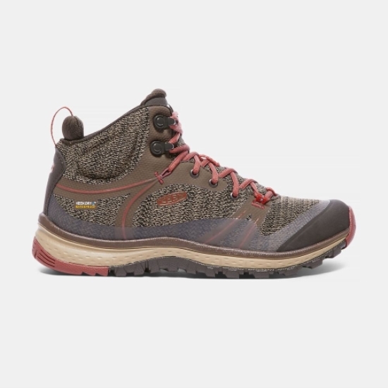 Brown Women's Keen Terradora Waterproof Mid Hiking Boots | 10986WBTZ