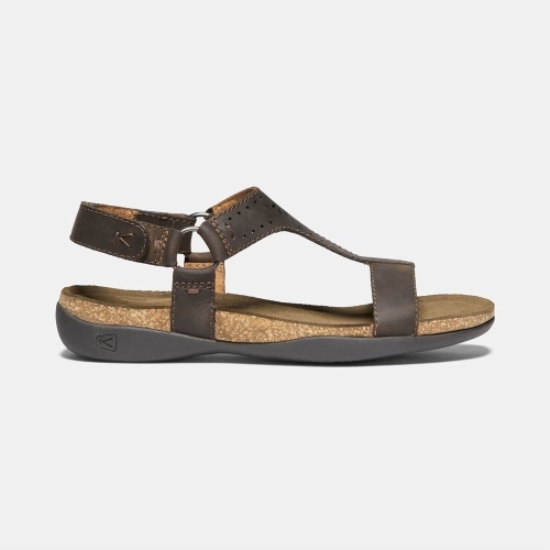 Chocolate Women's Keen Kaci Ana T-strap Sandals | 43970AHVX