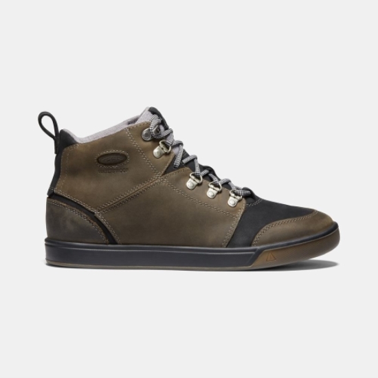 Dark Olive Black Men's Keen Winterhaven Waterproof Winter Boots | 60571EXFB