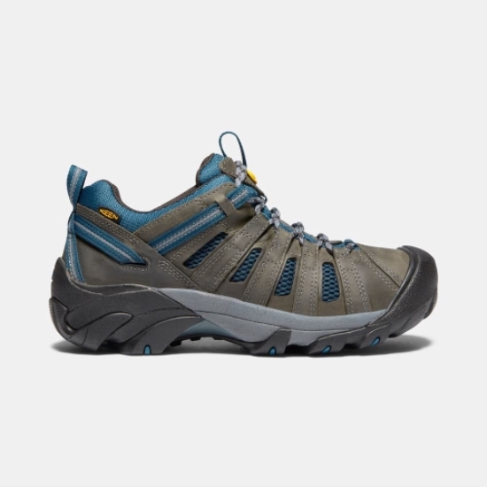 Dark Olive Blue Men's Keen Voyageur Hiking Shoes | 90251LWEF