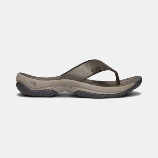 Dark Olive Men's Keen Kona Flip II Flip-Flops | 02635LOTN