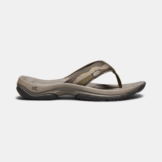 Dark Olive Men's Keen Kona Flip II Flip-Flops | 32516ORBQ