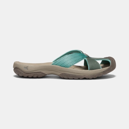 Green Women's Keen Bali Beach Closed-toe Sandals | 09253HQNF