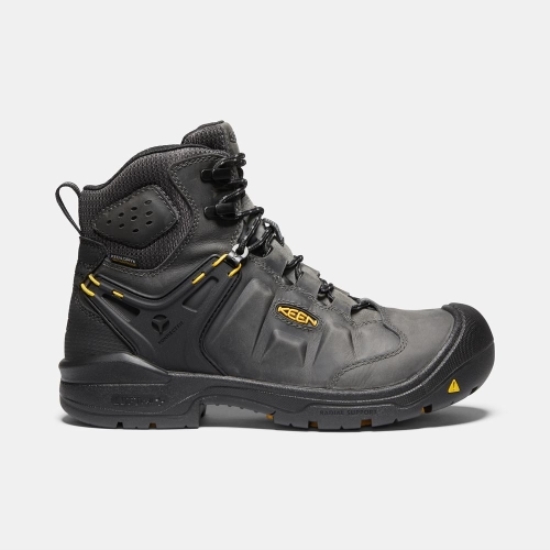 Grey Black Men's Keen Dover 6 Wp Work Boots | 45291ICVN