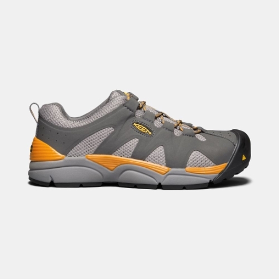 Grey Orange Men's Keen San Antonio Aluminum Toe Work Shoes | 67293IEYU