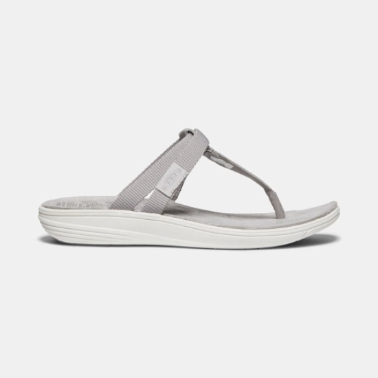 Grey Women's Keen Damaya Flip-Flops | 53941AEUM