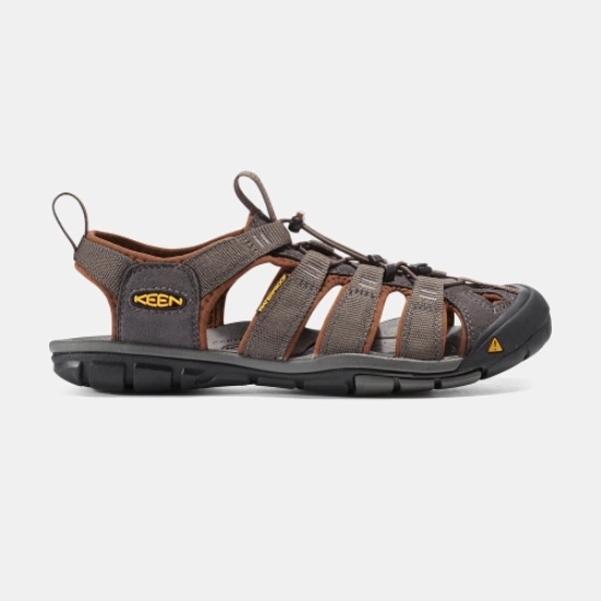 Khaki Brown Men's Keen Clearwater Cnx Hiking Sandals | 30981FXUN