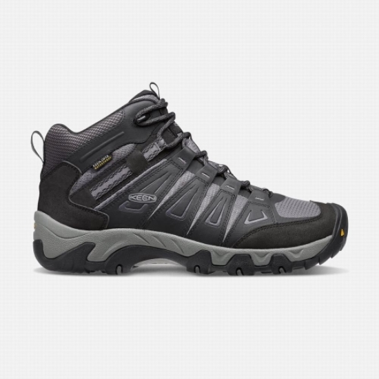 Navy Men's Keen Oakridge Waterproof Mid Hiking Boots | 73684MEOT