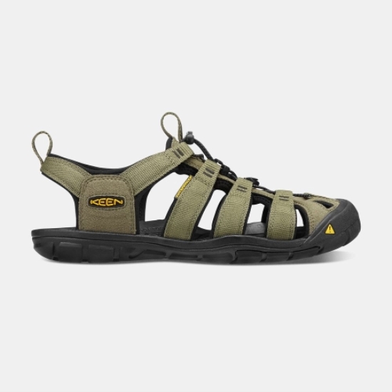 Olive Black Men's Keen Clearwater Cnx Hiking Sandals | 52183MEXS