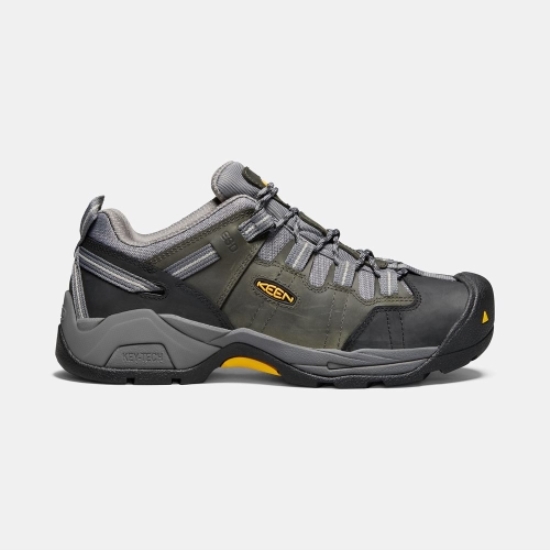 Olive Grey Men's Keen Detroit Xt Esd Soft Toe Work Shoes | 80936NHKR