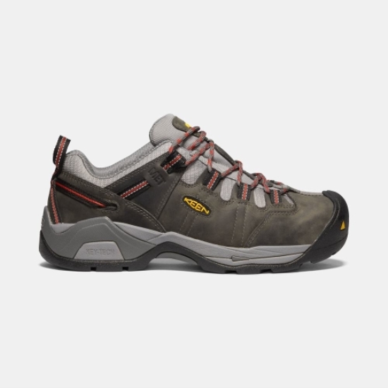 Olive Men's Keen Detroit Xt Int. Met Steel Toe Work Shoes | 35902HWVI