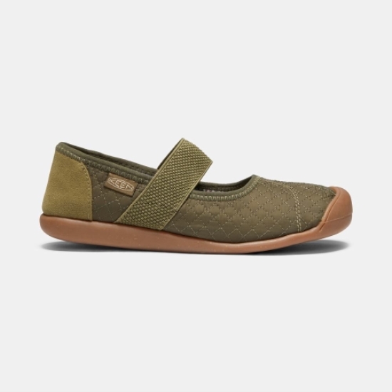 Olive Women's Keen Sienna Quilted Mary Jane Shoes | 98602KGUP