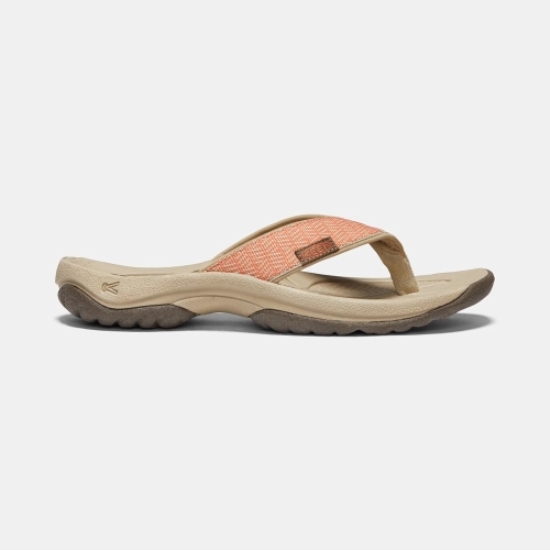 Orange Khaki Women's Keen Kona Flip II Flip-Flops | 56097OKHT