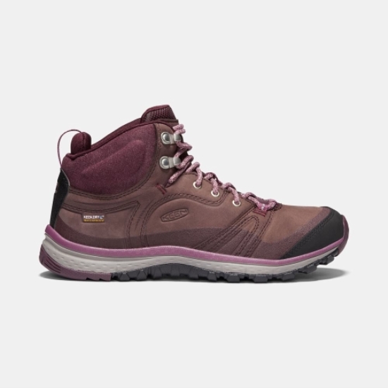 Purple Women's Keen Terradora Leather Waterproof Mid Hiking Boots | 13640ZKEX