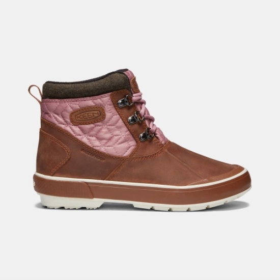 Rose Brown Women's Keen Elsa II Waterproof Quilted Ankle Boots | 71328DKOL